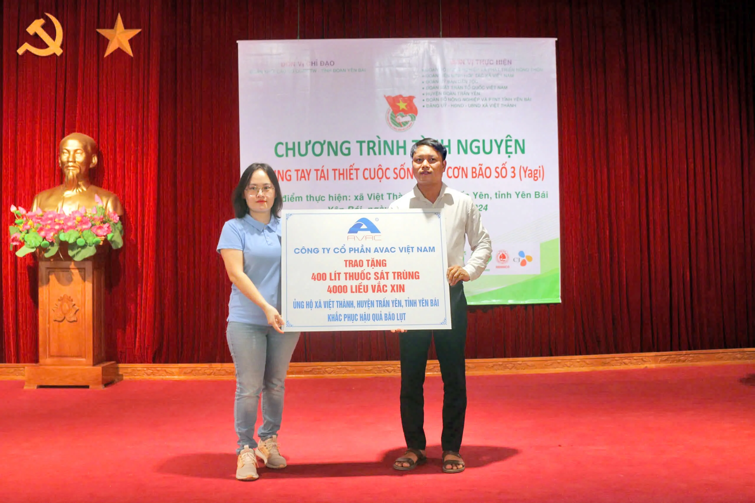 Công ty CP AVAC Việt Nam đồng hành cùng Đoàn Thanh niên Bộ NN-PTNT hỗ trợ người dân tỉnh Yên Bái phục hồi sau mưa lũ